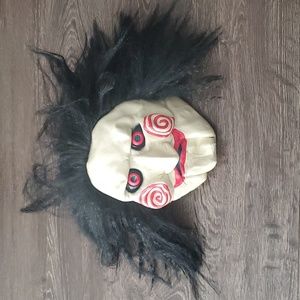 Vintage Saw Billy Puppet Halloween Costume Mask with Hair - Latex Full mask